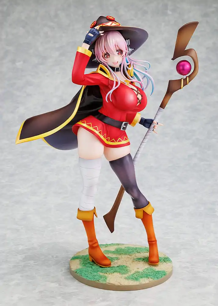 Super Sonico x Konosuba PVC Statue 1/7 Super Sonico Megumin collaboration Ver. 25 cm product photo