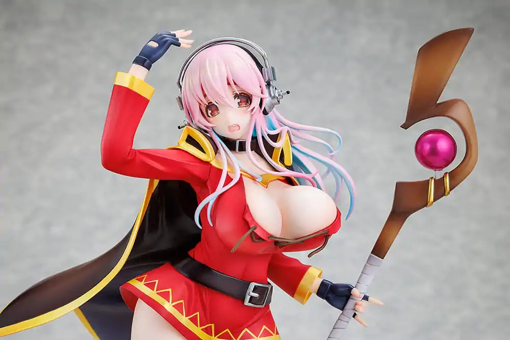 Super Sonico x Konosuba PVC Statue 1/7 Super Sonico Megumin collaboration Ver. 25 cm product photo