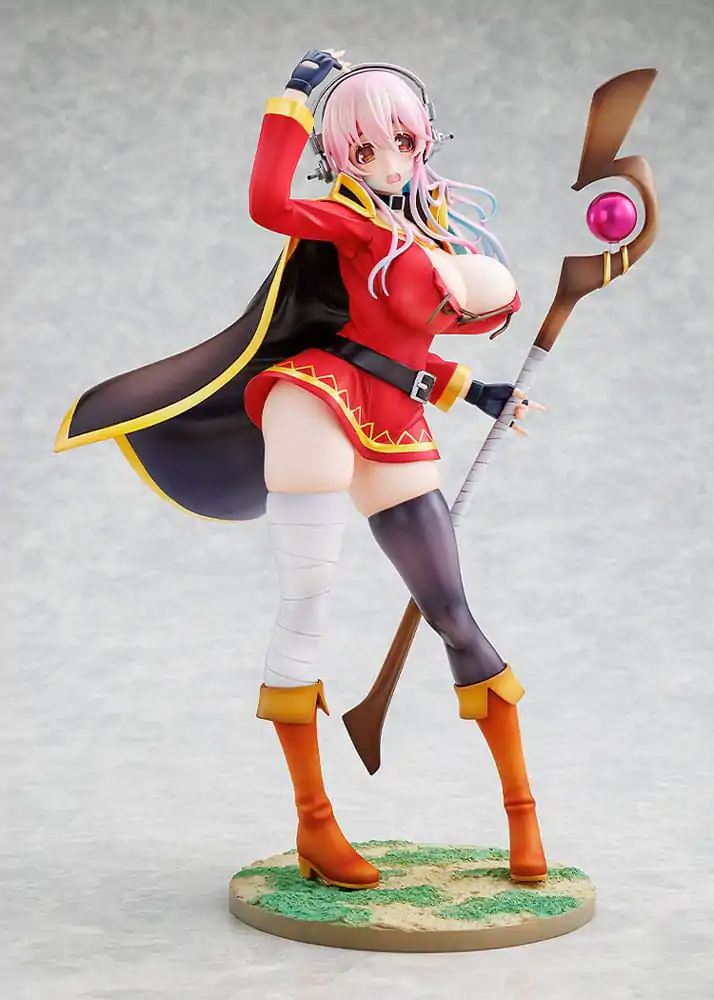 Super Sonico x Konosuba PVC Statue 1/7 Super Sonico Megumin collaboration Ver. 25 cm product photo