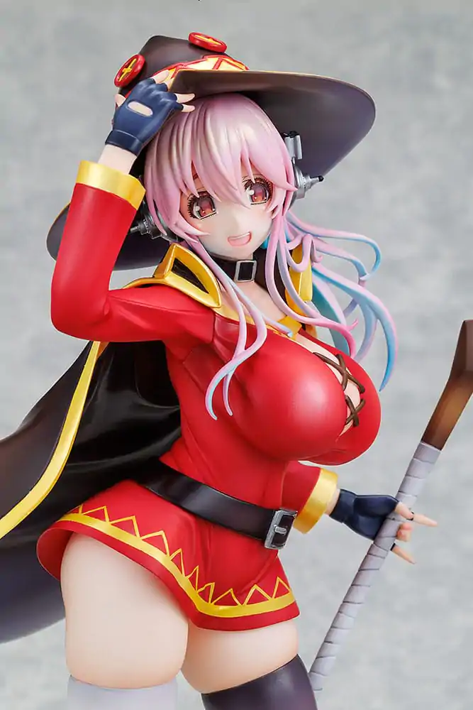 Super Sonico x Konosuba PVC Statue 1/7 Super Sonico Megumin collaboration Ver. 25 cm product photo