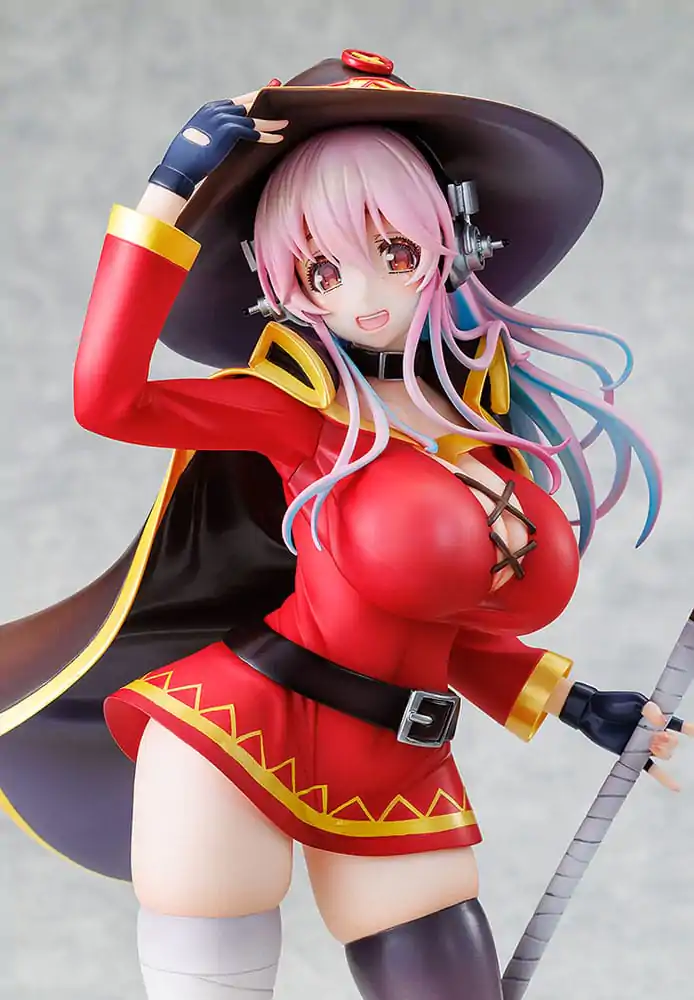 Super Sonico x Konosuba PVC Statue 1/7 Super Sonico Megumin collaboration Ver. 25 cm product photo