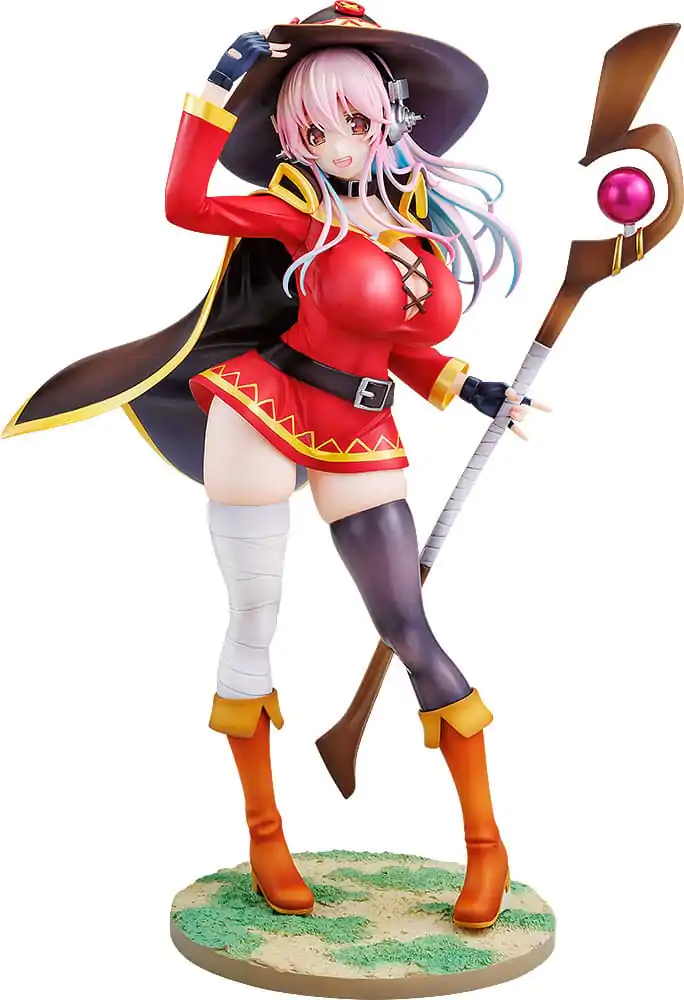 Super Sonico x Konosuba PVC Statue 1/7 Super Sonico Megumin collaboration Ver. 25 cm product photo