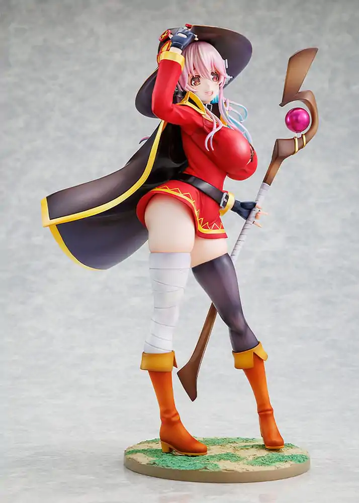 Super Sonico x Konosuba PVC Statue 1/7 Super Sonico Megumin collaboration Ver. 25 cm product photo