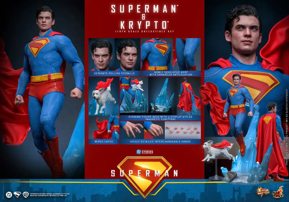 Superman (2025) Movie Masterpiece Action Figure 1/6 Superman &amp; Krypto 33 cm product photo
