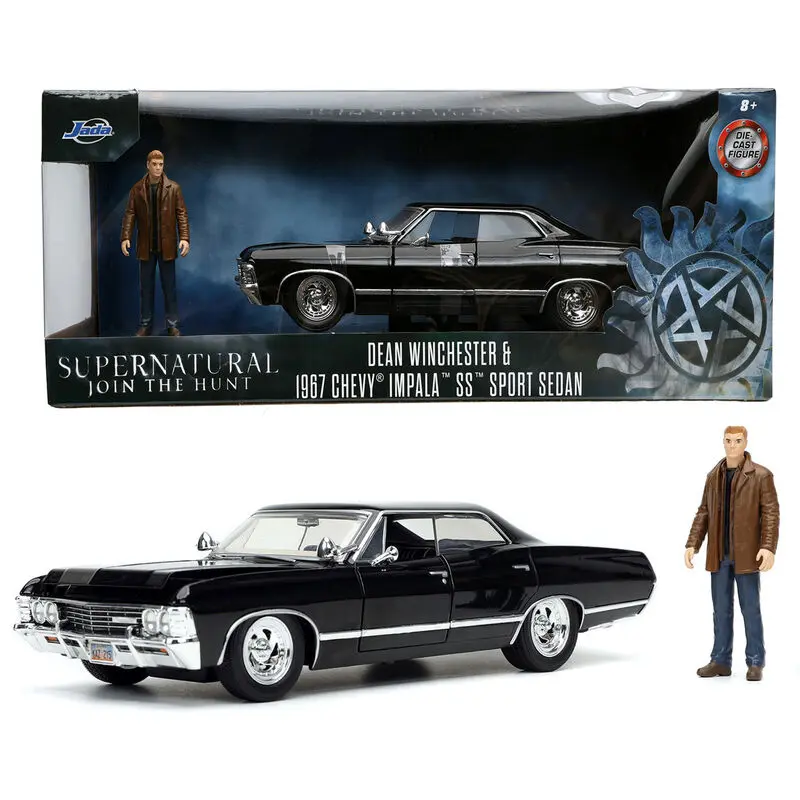 Supernatural Chevy Impala Sport Sedan car + Winchester Dean figure set product photo