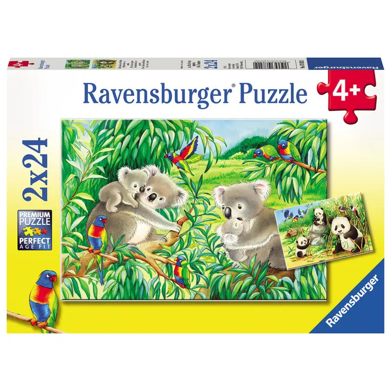 Sweet koala and panda puzzle 2x24pcs product photo