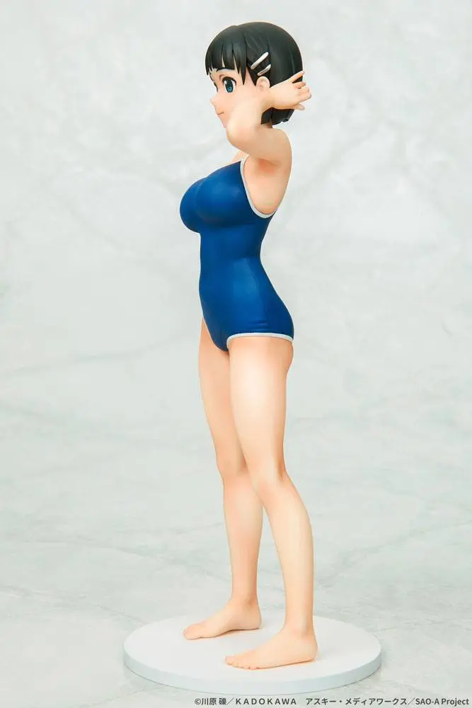Sword Art Online PVC Statue 1/7 Suguha Kirigaya Leafa Navy Blue Swimsuit Ver. 23 cm product photo