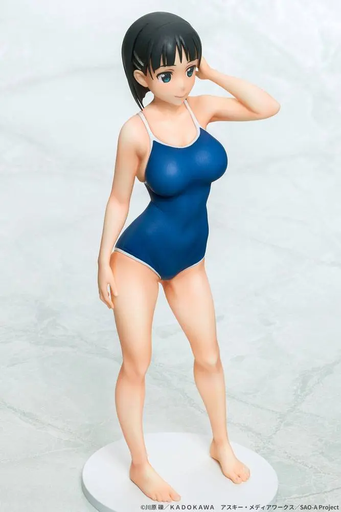 Sword Art Online PVC Statue 1/7 Suguha Kirigaya Leafa Navy Blue Swimsuit Ver. 23 cm product photo