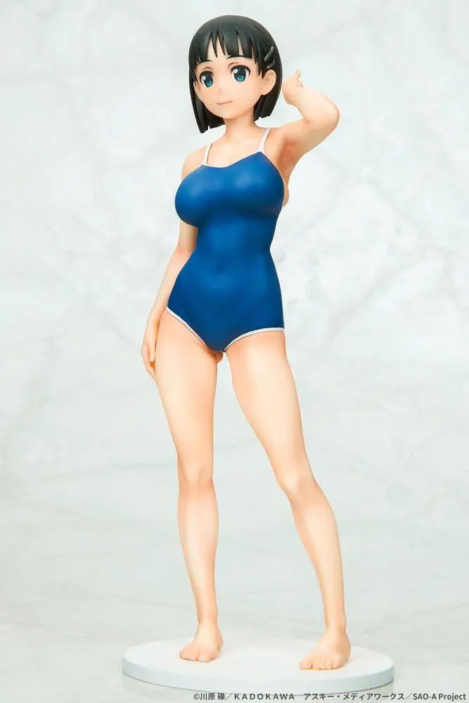 Sword Art Online PVC Statue 1/7 Suguha Kirigaya Leafa Navy Blue Swimsuit Ver. 23 cm product photo