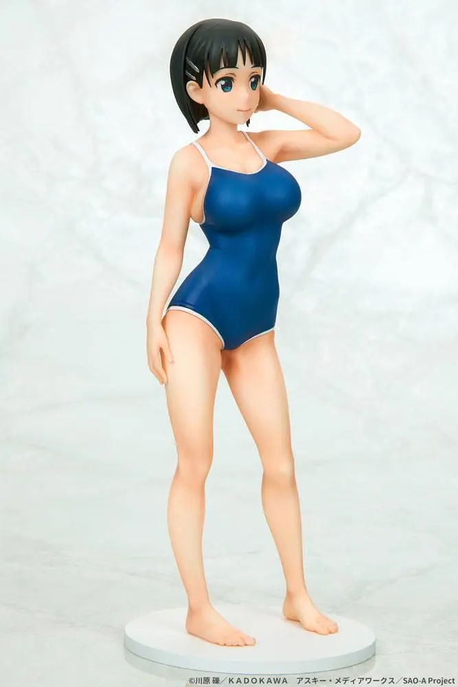 Sword Art Online PVC Statue 1/7 Suguha Kirigaya Leafa Navy Blue Swimsuit Ver. 23 cm product photo