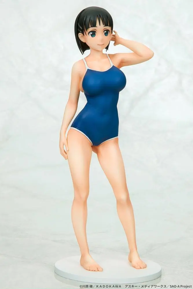 Sword Art Online PVC Statue 1/7 Suguha Kirigaya Leafa Navy Blue Swimsuit Ver. 23 cm product photo