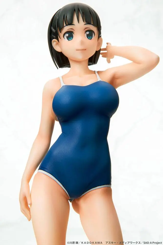 Sword Art Online PVC Statue 1/7 Suguha Kirigaya Leafa Navy Blue Swimsuit Ver. 23 cm product photo