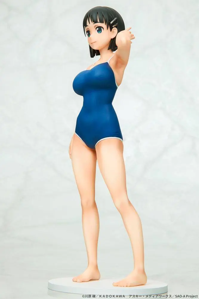 Sword Art Online PVC Statue 1/7 Suguha Kirigaya Leafa Navy Blue Swimsuit Ver. 23 cm product photo