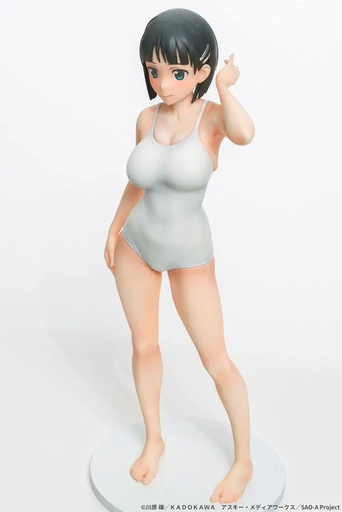 Sword Art Online PVC Statue 1/7 Suguha Kirigaya Leafa White Swimsuit Ver. 23 cm product photo