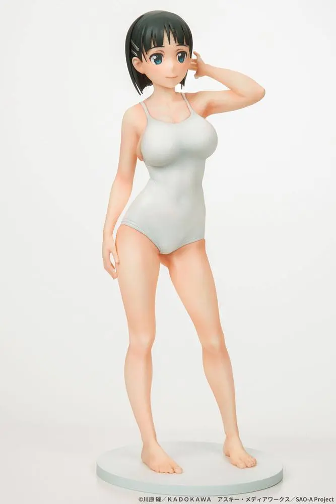 Sword Art Online PVC Statue 1/7 Suguha Kirigaya Leafa White Swimsuit Ver. 23 cm product photo