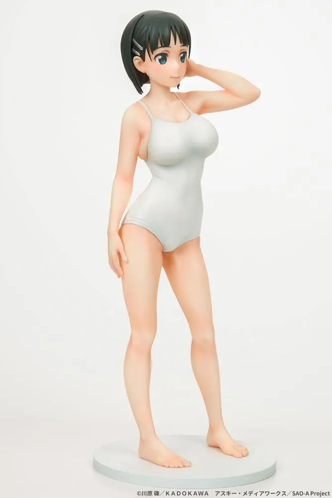 Sword Art Online PVC Statue 1/7 Suguha Kirigaya Leafa White Swimsuit Ver. 23 cm product photo