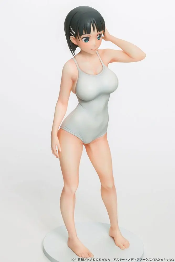 Sword Art Online PVC Statue 1/7 Suguha Kirigaya Leafa White Swimsuit Ver. 23 cm product photo