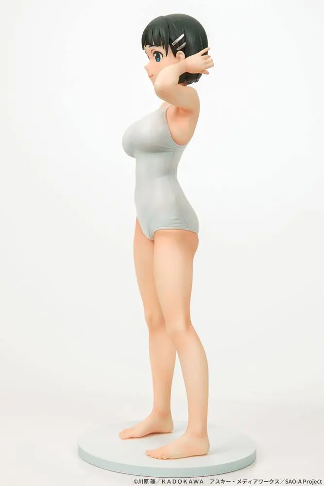 Sword Art Online PVC Statue 1/7 Suguha Kirigaya Leafa White Swimsuit Ver. 23 cm product photo