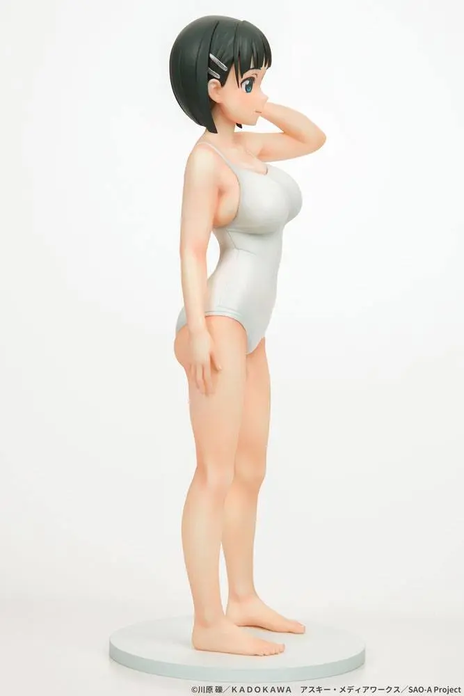 Sword Art Online PVC Statue 1/7 Suguha Kirigaya Leafa White Swimsuit Ver. 23 cm product photo
