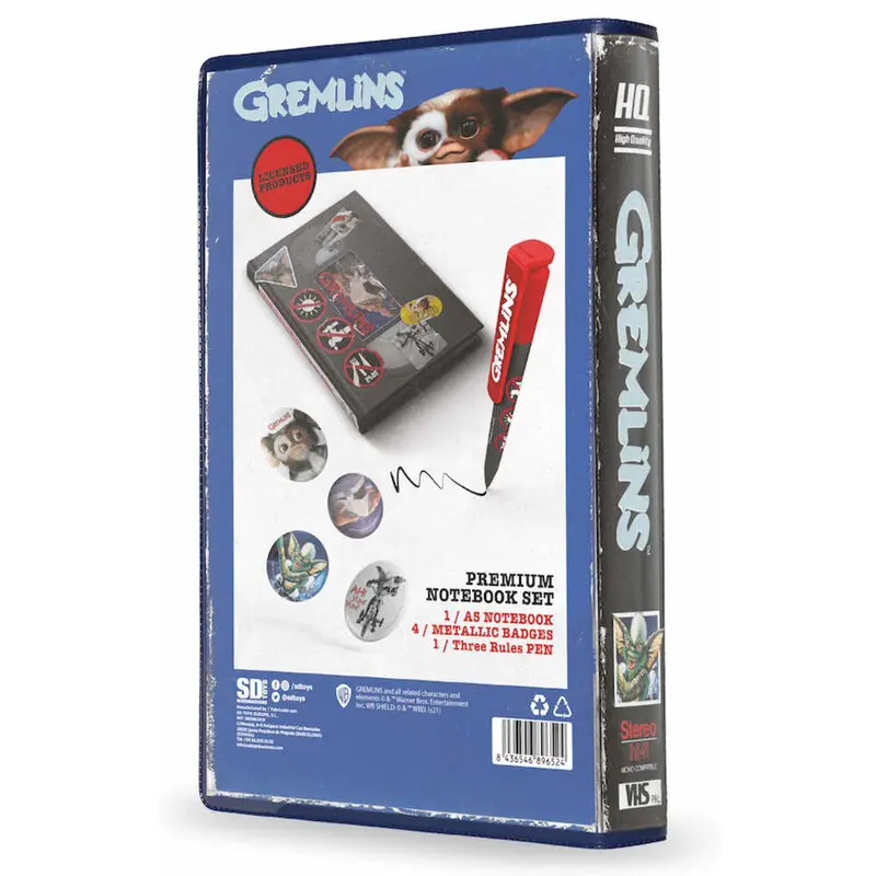 Gremlins 6-Piece Stationery Set VHS product photo