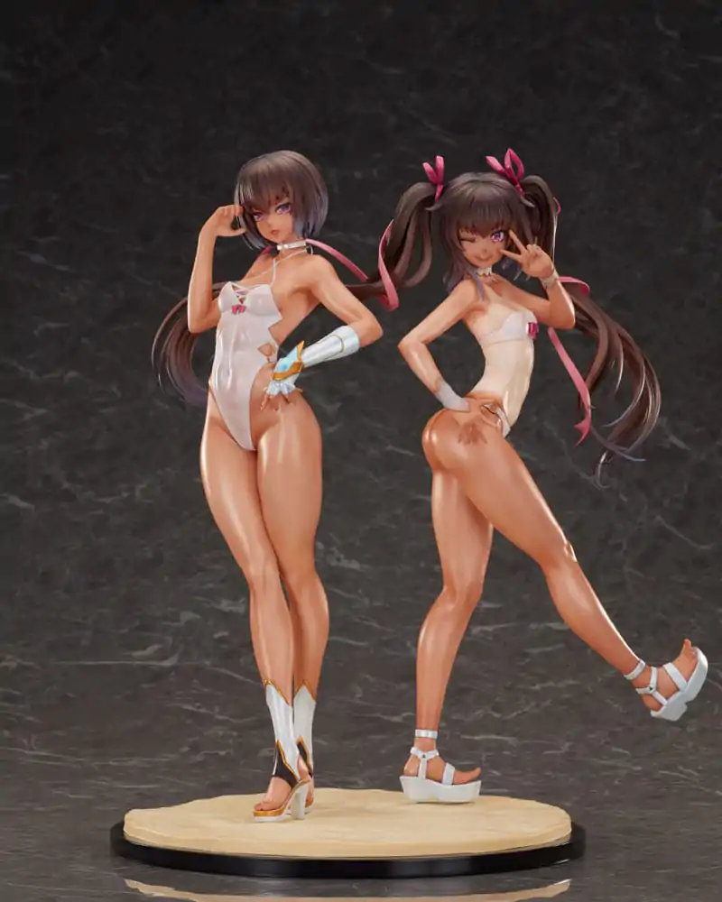 Taimanin RPG Set of 2 PVC Statue 1/6 Adult Yukikaze and Young Yukikaze Swimsuits Ver. 28 cm product photo