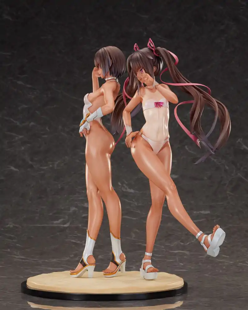 Taimanin RPG Set of 2 PVC Statue 1/6 Adult Yukikaze and Young Yukikaze Swimsuits Ver. 28 cm product photo