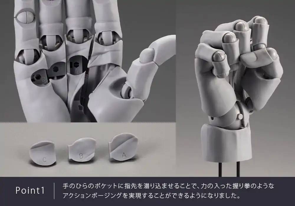 Takahiro Kagami PVC Artist Support Item Hand 1/1 Model Men /L White 22 cm   product photo