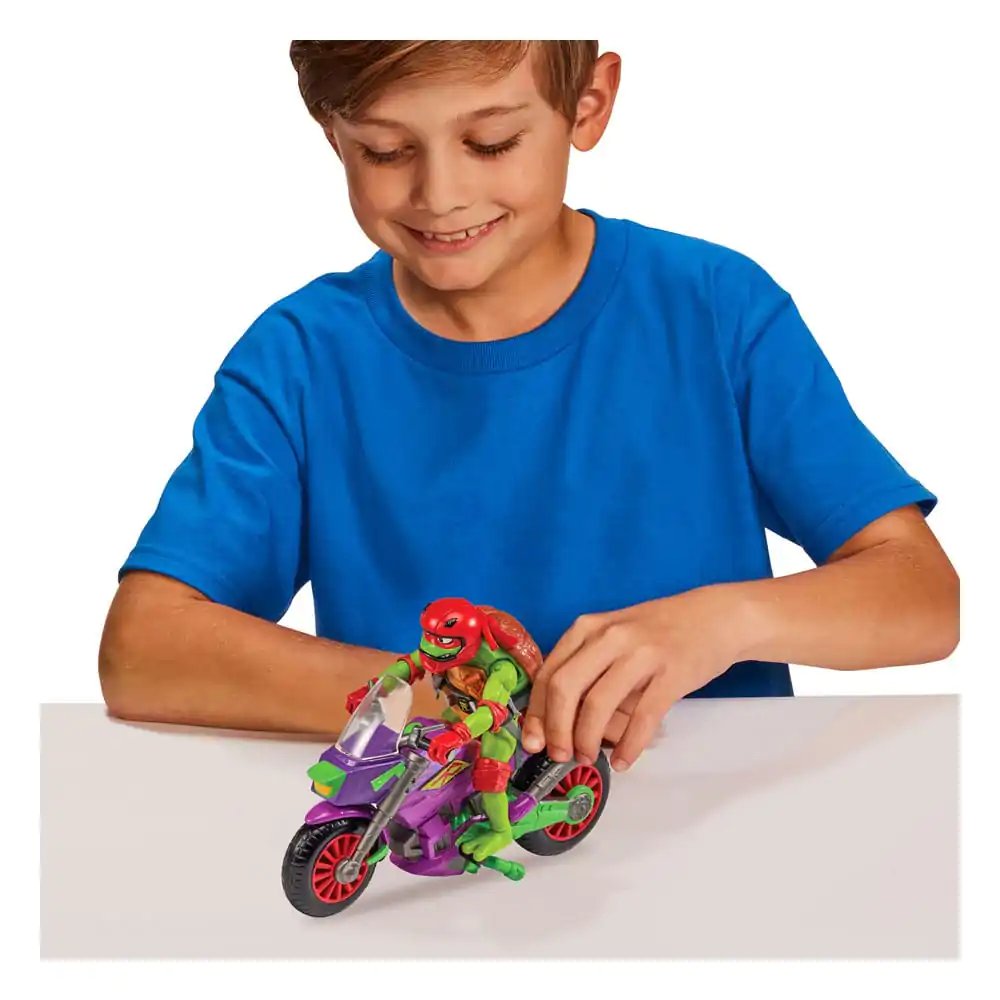 Tales of the Teenage Mutant Ninja Turtles Action Figure with Vehicle Raphael &amp; Purple Dragon 12 cm product photo