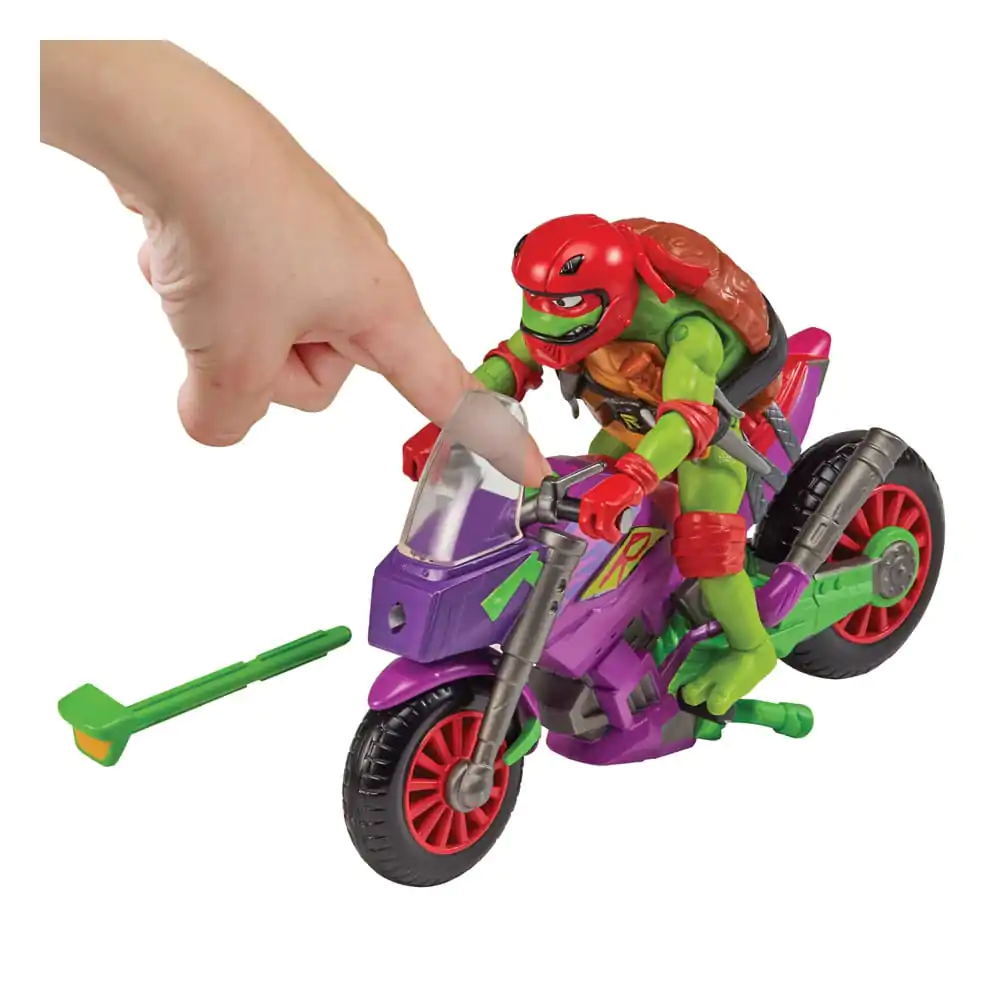 Tales of the Teenage Mutant Ninja Turtles Action Figure with Vehicle Raphael &amp; Purple Dragon 12 cm product photo