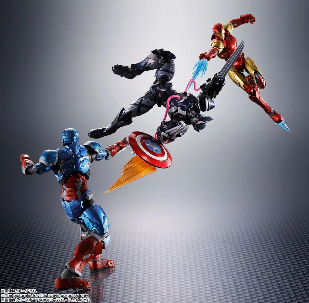 Tech-On Avengers S.H. Figuarts Action Figure Venom Symbiote Wolverine 16 cm product photo