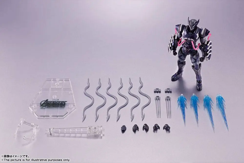 Tech-On Avengers S.H. Figuarts Action Figure Venom Symbiote Wolverine 16 cm product photo