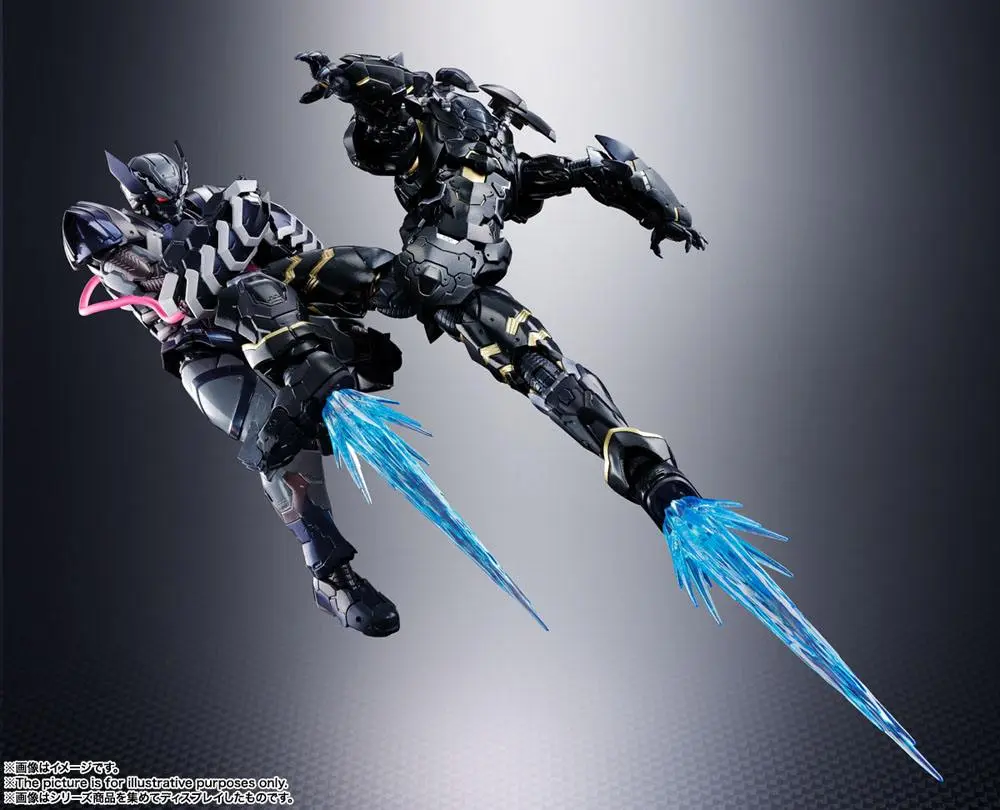 Tech-On Avengers S.H. Figuarts Action Figure Venom Symbiote Wolverine 16 cm product photo