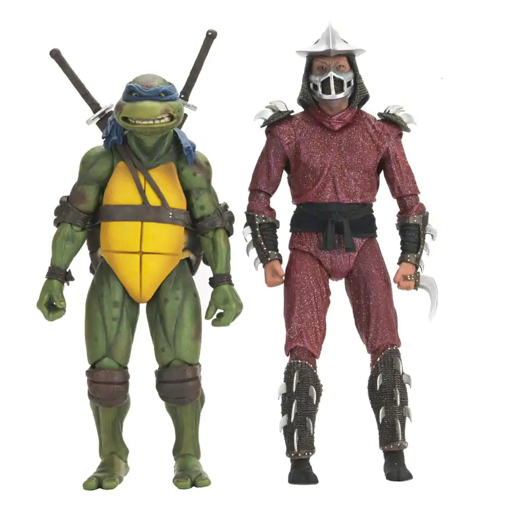 Teenage Mutant Ninja Turtles (1990 Movie) Action Figure Roof Top Battle Shredder vs Leo 18 cm product photo