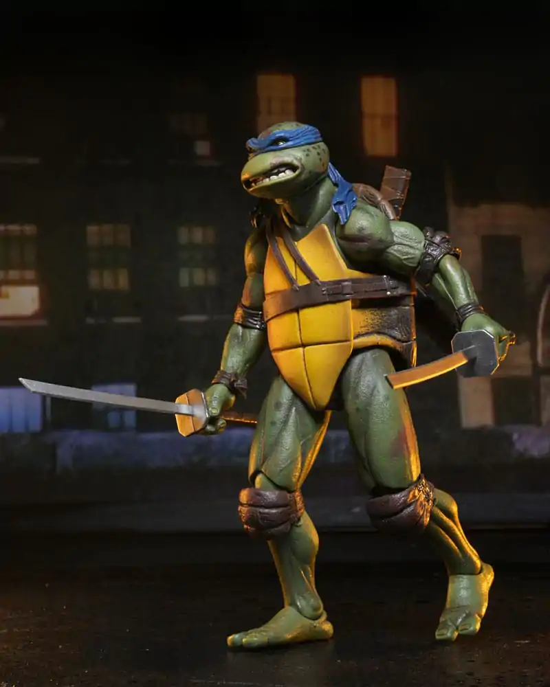 Teenage Mutant Ninja Turtles (1990 Movie) Action Figure Roof Top Battle Shredder vs Leo 18 cm product photo