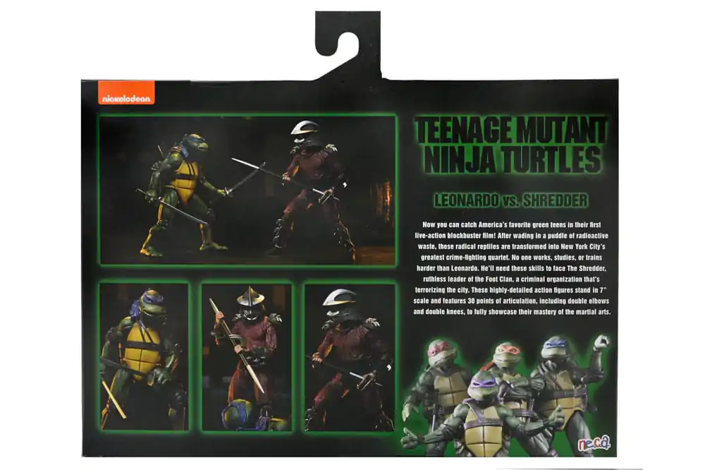 Teenage Mutant Ninja Turtles (1990 Movie) Action Figure Roof Top Battle Shredder vs Leo 18 cm product photo