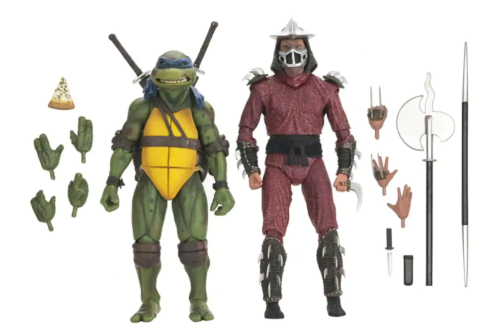 Teenage Mutant Ninja Turtles (1990 Movie) Action Figure Roof Top Battle Shredder vs Leo 18 cm product photo