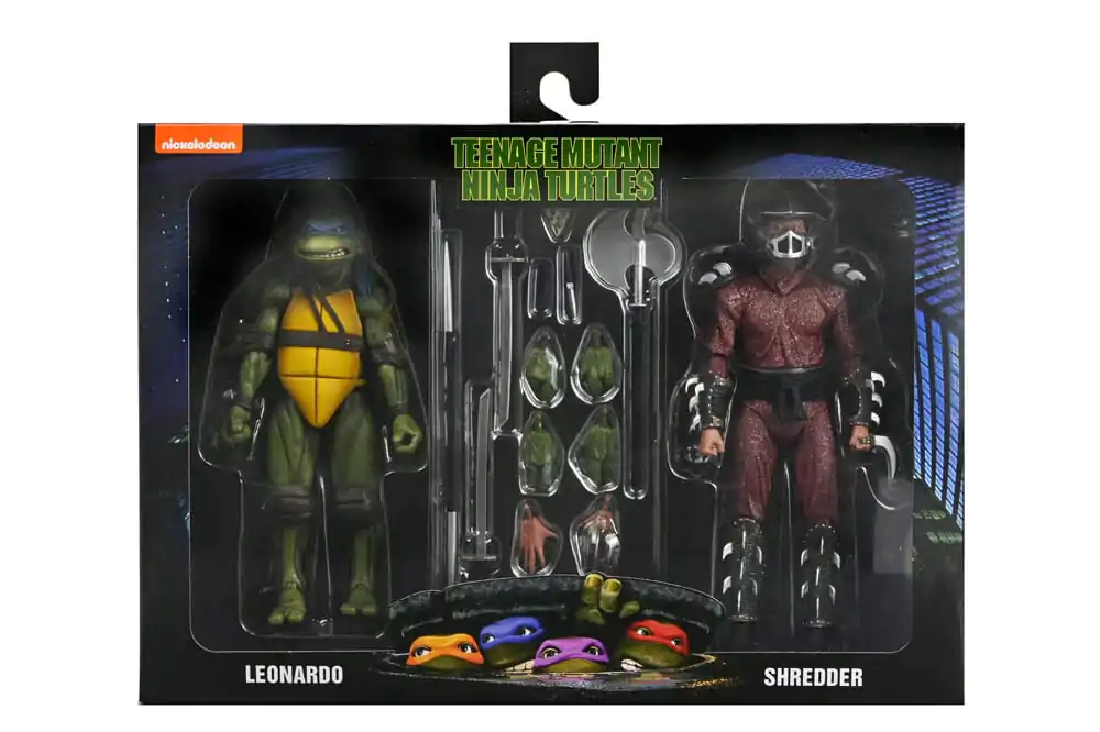 Teenage Mutant Ninja Turtles (1990 Movie) Action Figure Roof Top Battle Shredder vs Leo 18 cm product photo