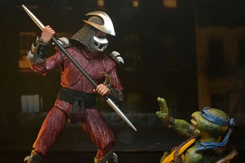 Teenage Mutant Ninja Turtles (1990 Movie) Action Figure Roof Top Battle Shredder vs Leo 18 cm product photo