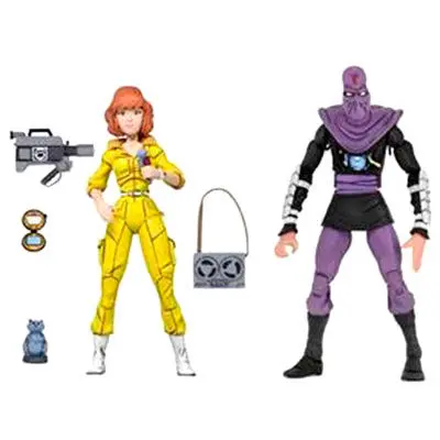 Teenage Mutant Ninja Turtles April O Neil and Foot Soldier pack 2 articulated figures 18cm product photo