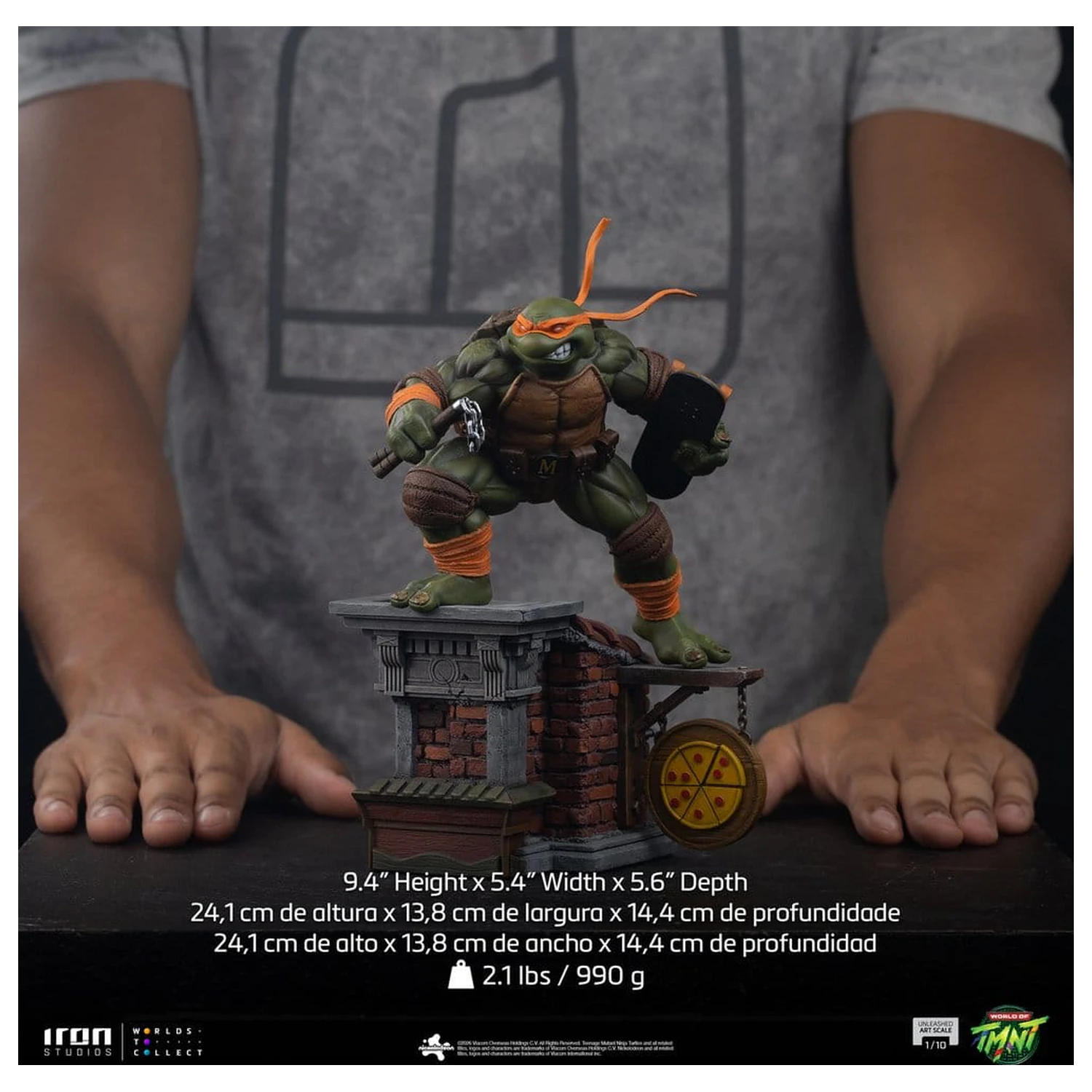Teenage Mutant Ninja Turtles Art Scale Statue 1/10 Michelangelo Unleashed 24 cm product photo