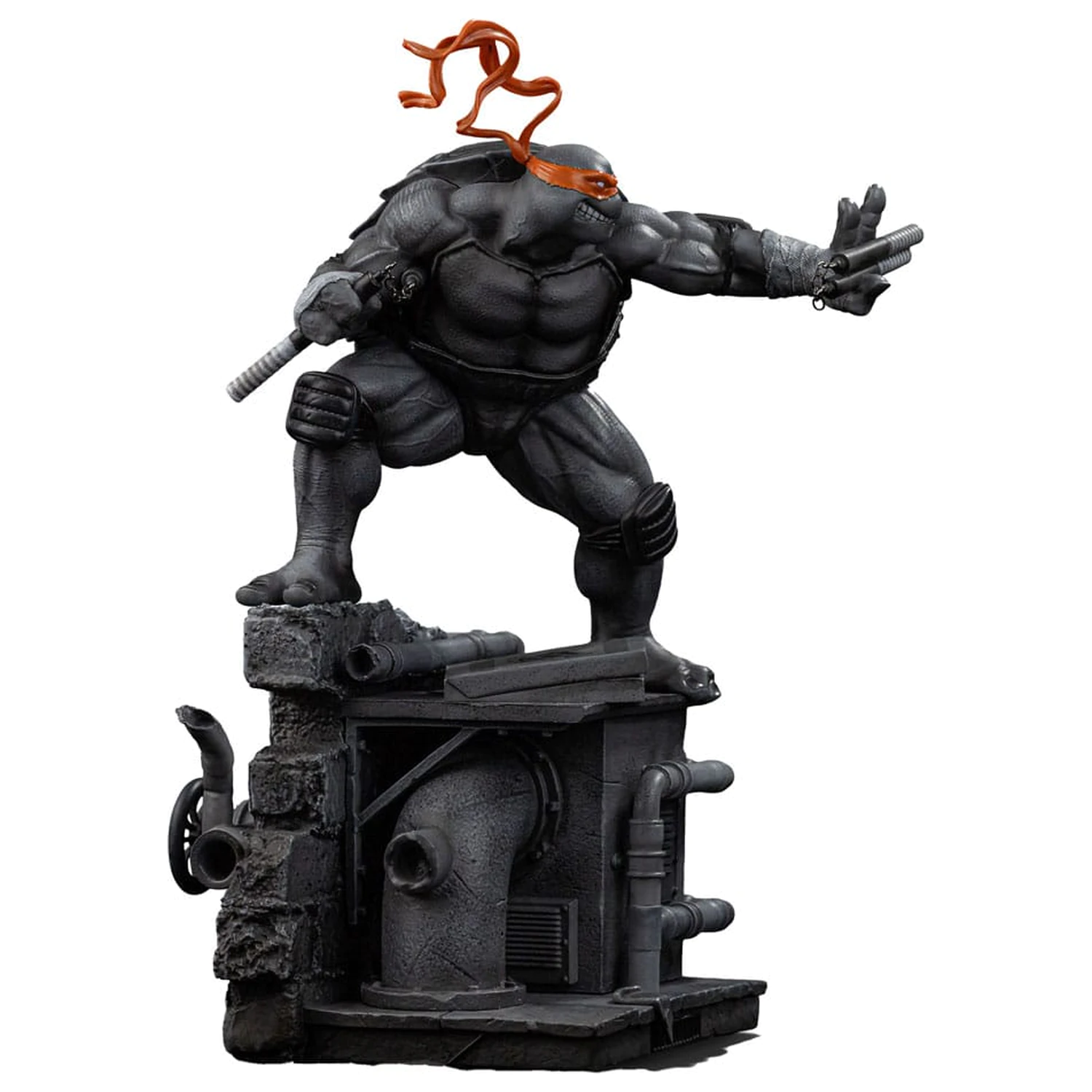 Teenage Mutant Ninja Turtles Art Scale Statue 1/10 Michelangelo Black and White Variant 26 cm product photo