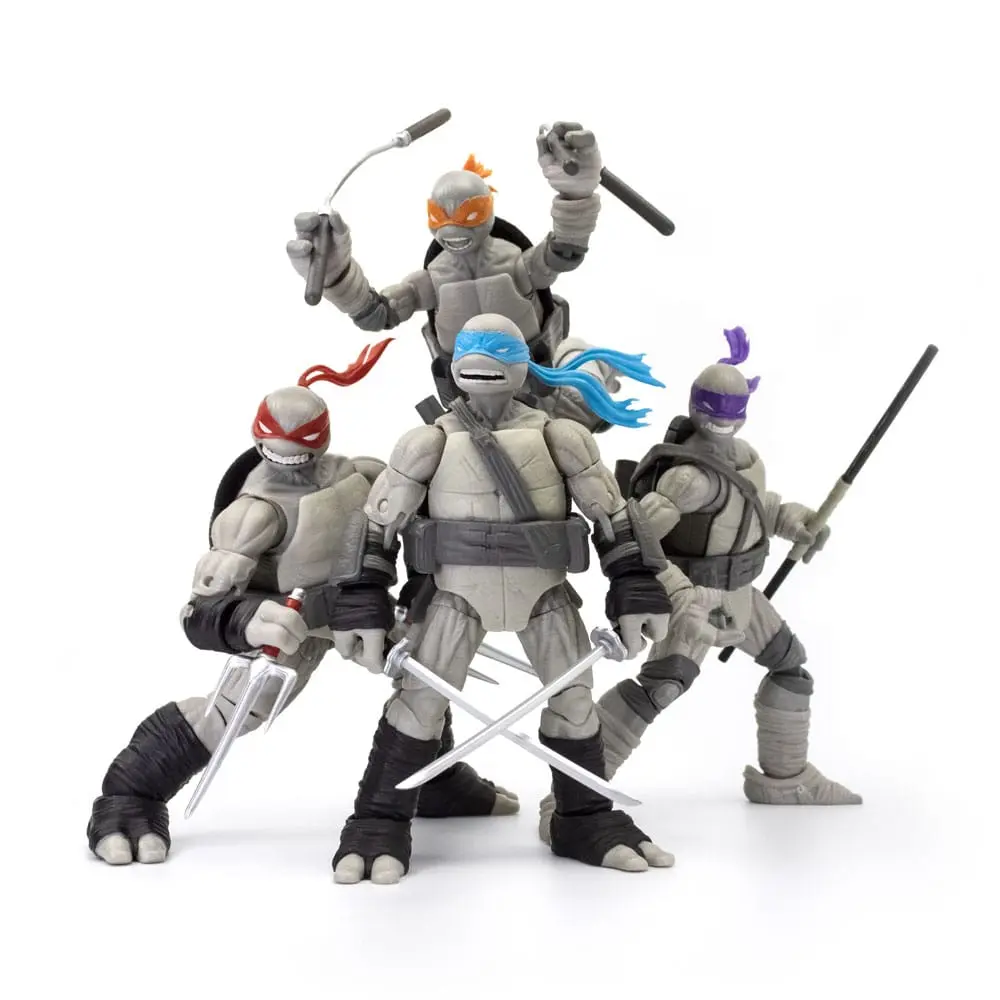 Teenage Mutant Ninja Turtles BST AXN Action Figure 4-Pack Black&White (IDW Comics) 13 cm termékfotó