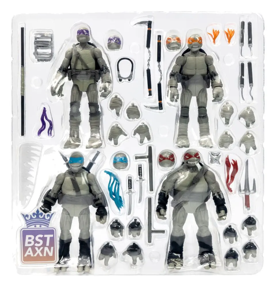 Teenage Mutant Ninja Turtles BST AXN Action Figure 4-Pack Black&White (IDW Comics) 13 cm termékfotó