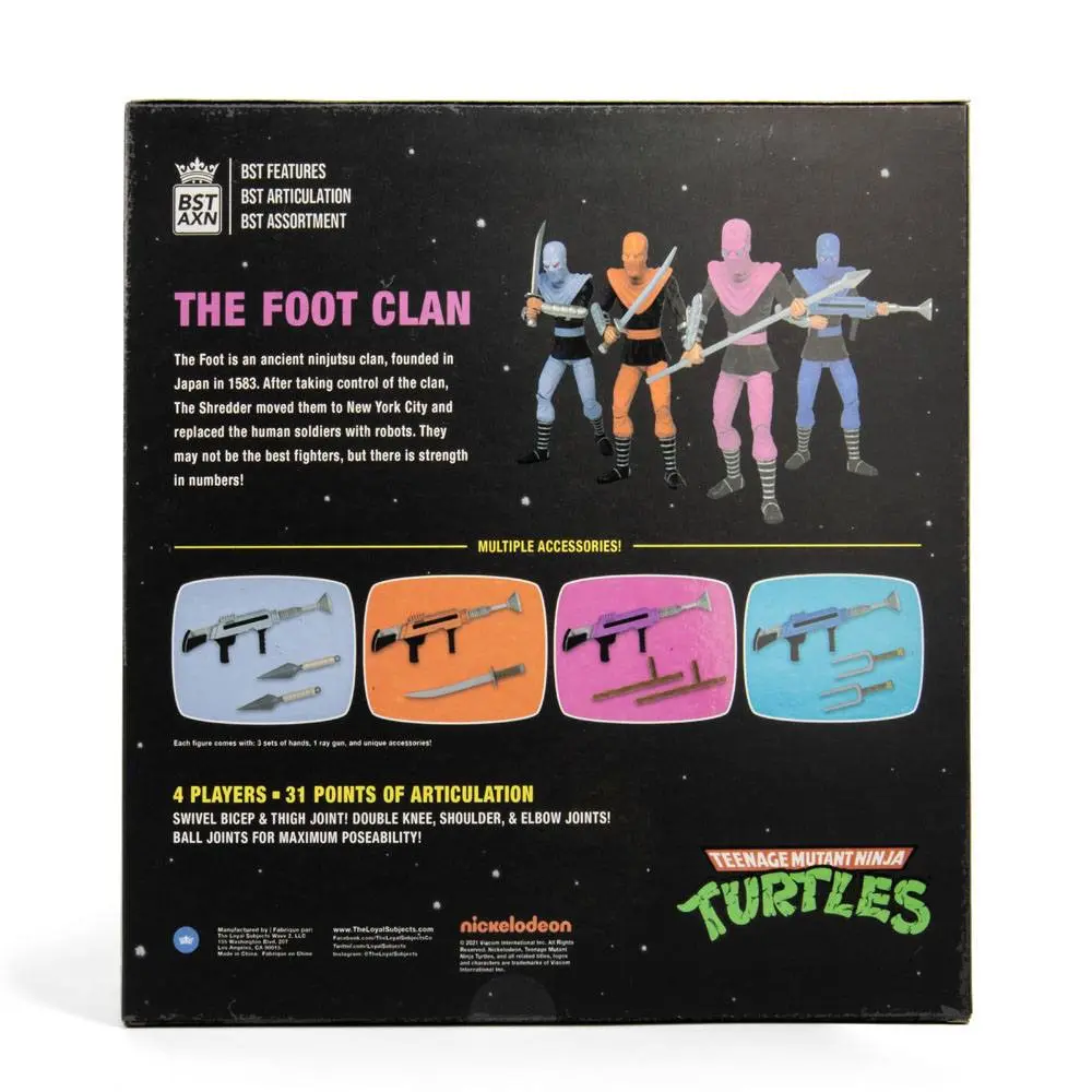 Teenage Mutant Ninja Turtles BST AXN Action Figure 4-Pack Foot Soldiers 13 cm product photo