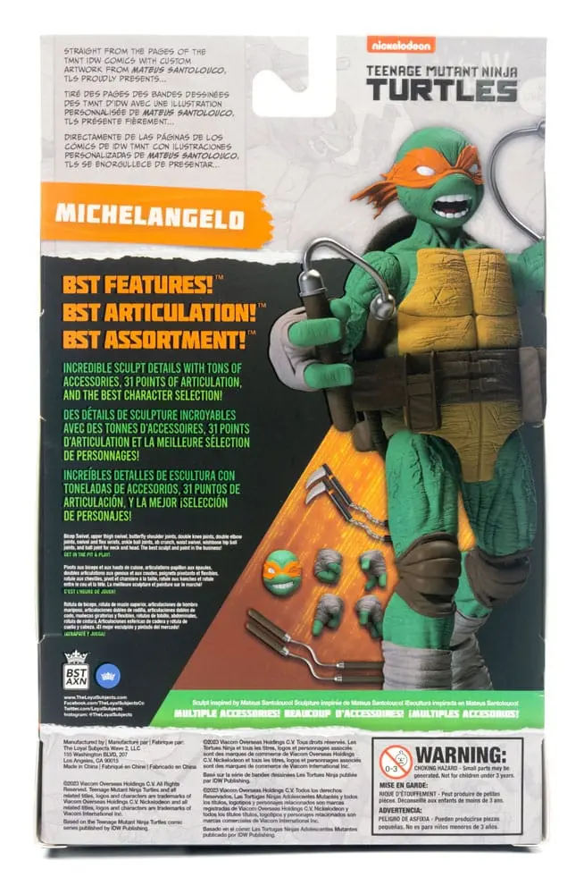 Teenage Mutant Ninja Turtles BST AXN Action Figure Michelangelo (IDW Comics) 13 cm termékfotó