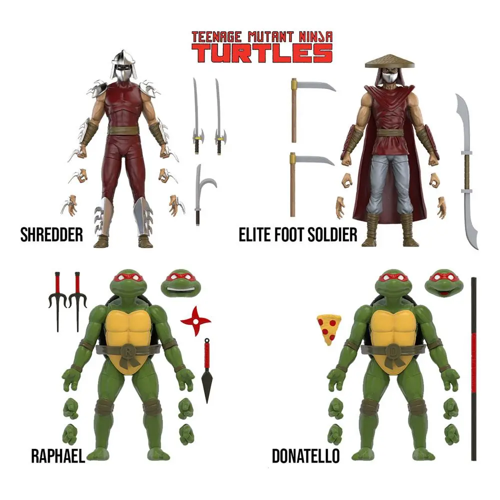 Teenage Mutant Ninja Turtles BST AXN Action Figure 4-Pack Mirage Comics Shredder &amp; Turtles Exclusive 13 cm product photo