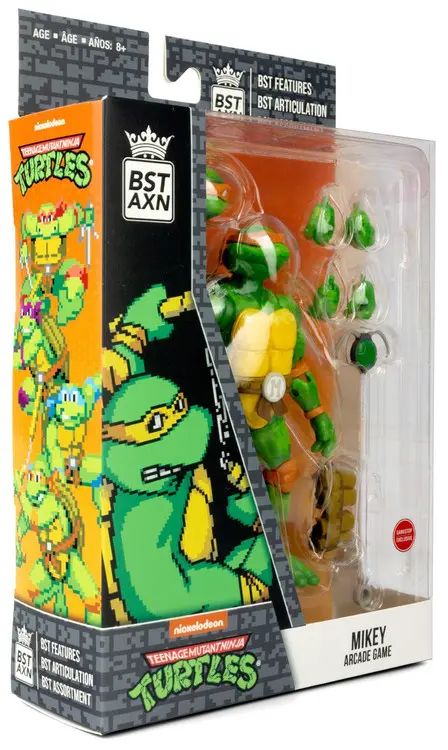 Teenage Mutant Ninja Turtles BST AXN Action Figure NES 8-Bit Michelangelo Exclusive 13 cm product photo