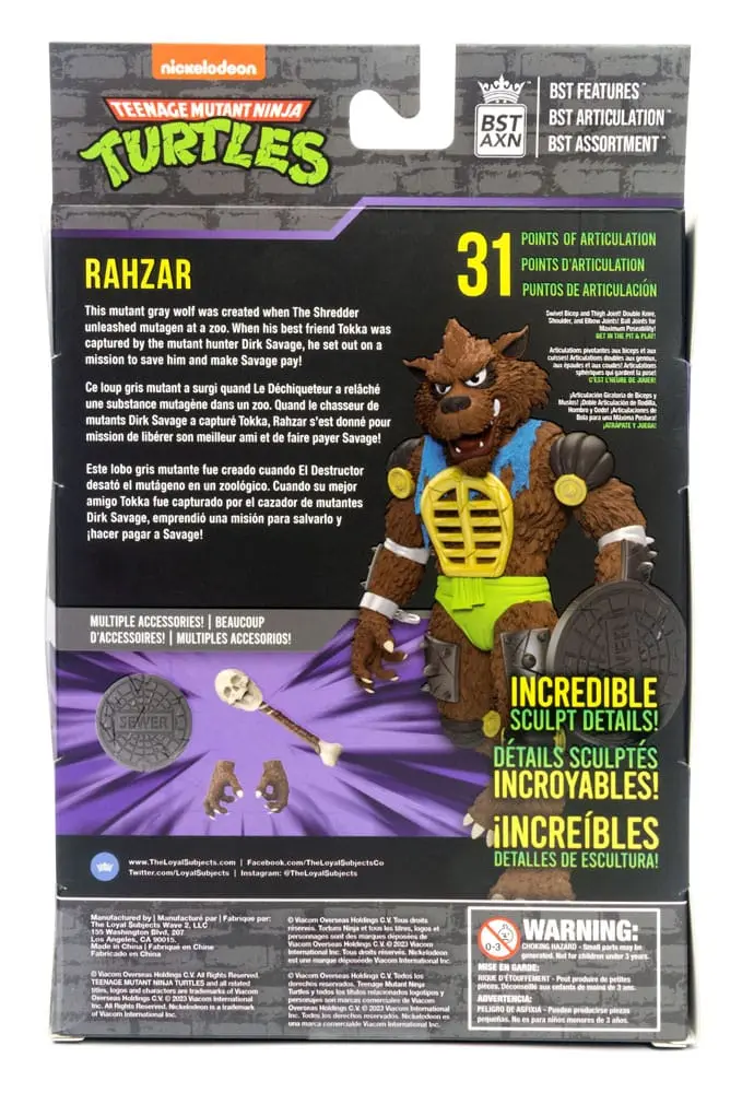 Teenage Mutant Ninja Turtles BST AXN Action Figure Rahzar 13 cm product photo