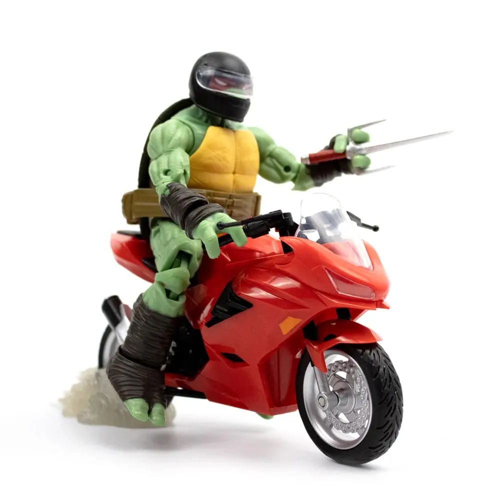 Teenage Mutant Ninja Turtles BST AXN Action Figure with Vehicle Raphael with Motorcycle (IDW Comics) 13 cm termékfotó