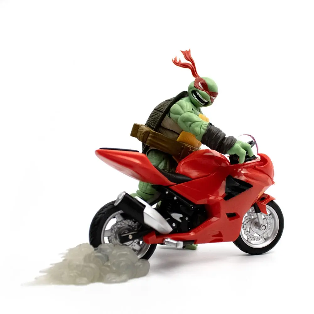 Teenage Mutant Ninja Turtles BST AXN Action Figure with Vehicle Raphael with Motorcycle (IDW Comics) 13 cm termékfotó